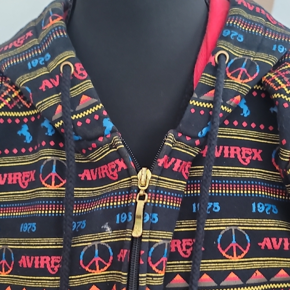 Avirex Women's Colorful Patterned Zip-Up Jacket - Picture 3 of 10
